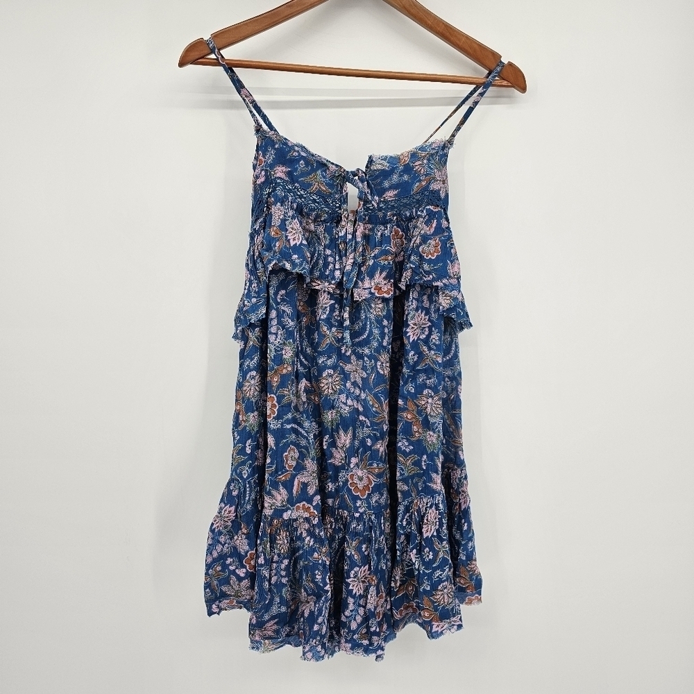 Free People Take Me With You Ruffle Dress In Fruit Punch Combo Womens Size Small - Picture 2 of 9